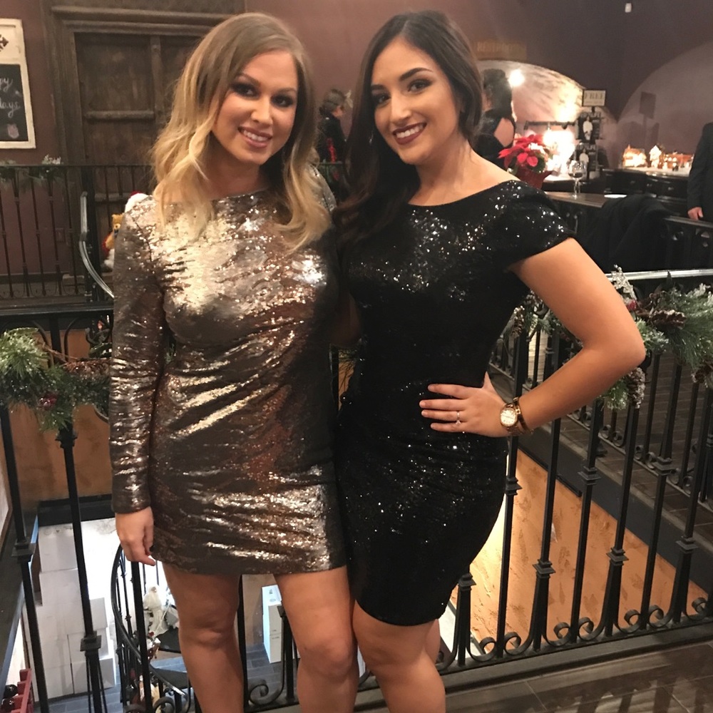 Jessica Simpson long sleeve sequin dress